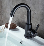 grifo para baño en acero inoxidable acabado en bronze