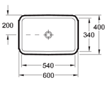 VILLEROY & BOCH LV ARCHITECTURA RECT S/P 600 X 400 MM BC