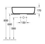 VILLEROY & BOCH LV ARCHITECTURA RECT S/P 600 X 400 MM BC