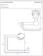 Porta Papel de Baño de Bronce