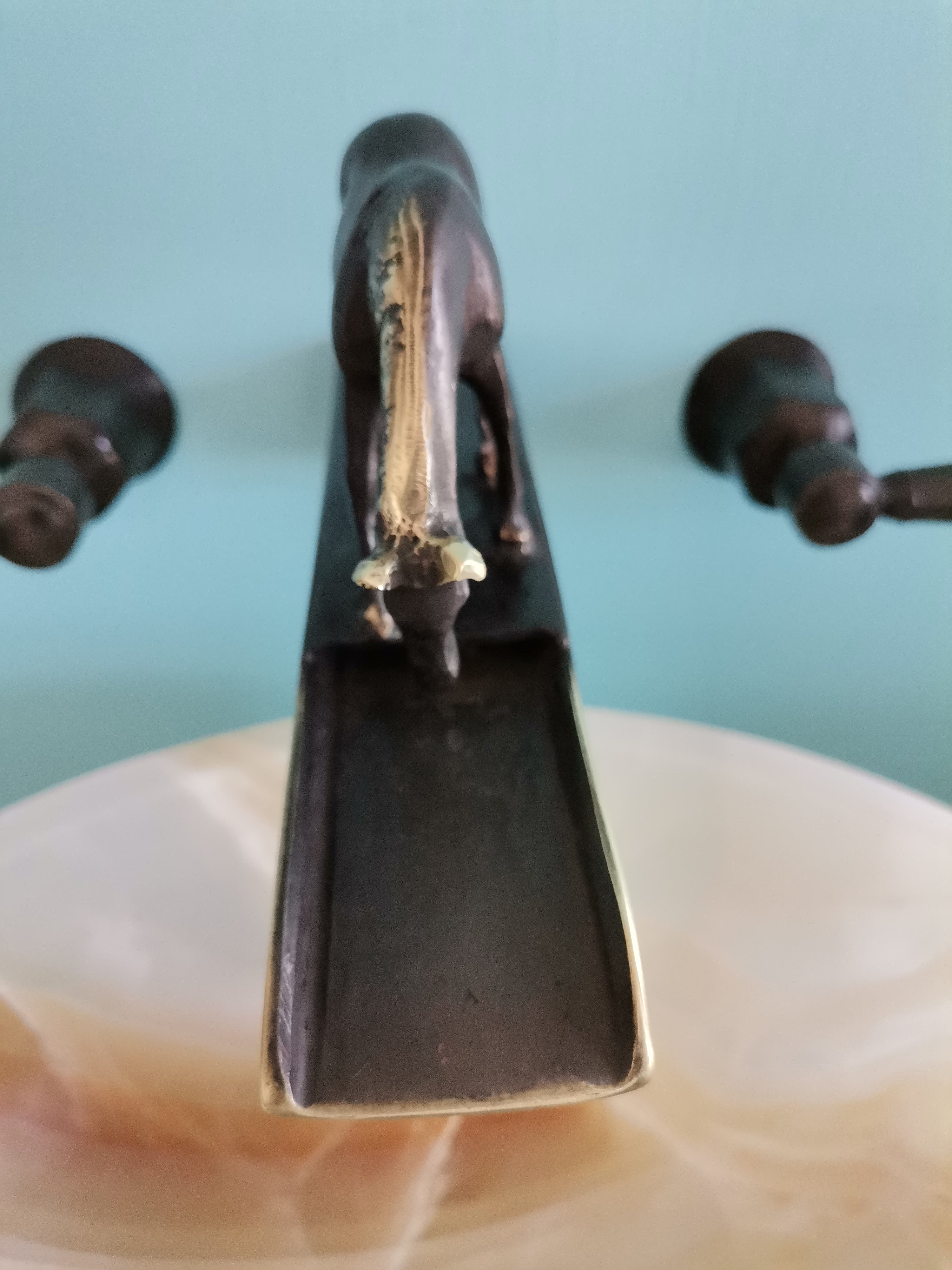 Dark Bronze Waterfall Horse Faucet Drinking or Standing Horse