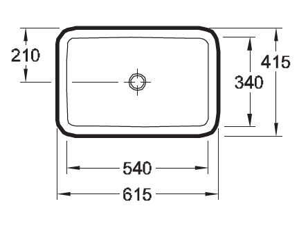 VILLEROY & BOCH Architectura Lav de sotoencas.rect. 60