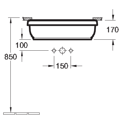 VILLEROY & BOCH Architectura Lav de sotoencas.rect. 60