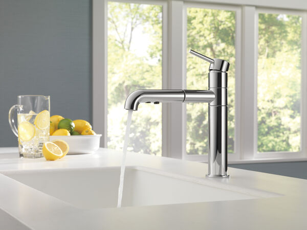 Delta Trinsic Grifo con monomando Con Tubo De Salida Deslizable Para Cocina