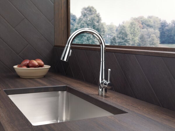 Delta Essa™ Grifo con monomando Con Tubo De Salida Deslizable Para Cocina