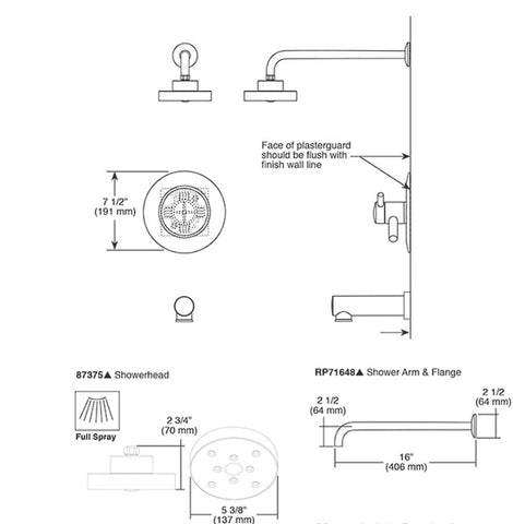 Brizo Odin  Ducha - Flujo Medio