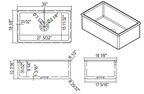 Shaws Classic Single Bowl Modern Undermount Fireclay Kitchen Sink