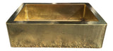 Fregadero de latón rectangular con mandil