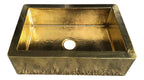 Fregadero de latón rectangular con mandil