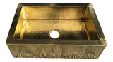 Fregadero de latón rectangular con mandil